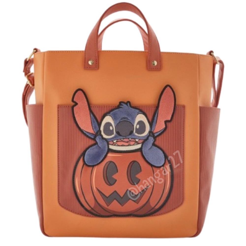 Stitch Pumpkin Loungefly Tote